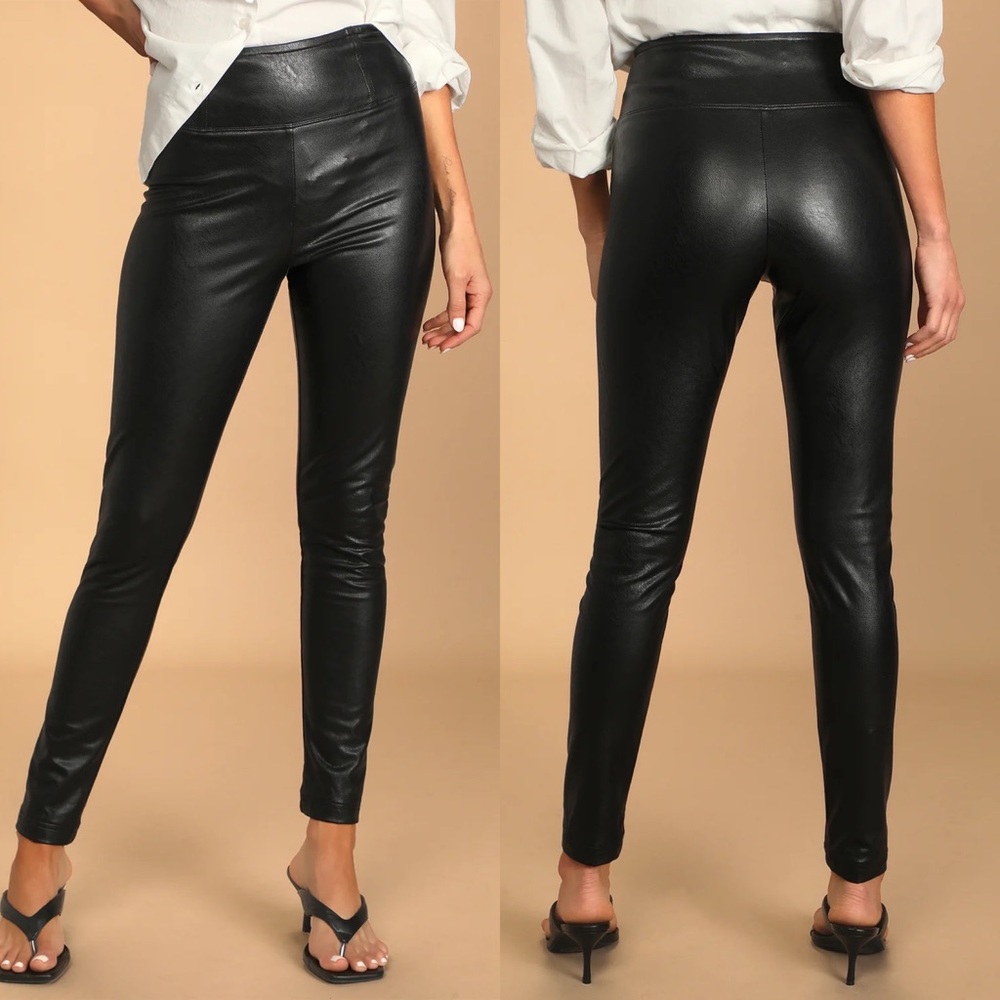 Lulus | Do You Dare? Black Vegan Leather High-Waisted Leggings